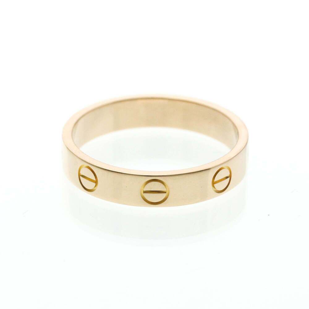 Cartier Mini Love Ring Pink Gold (18K) Fashion No Stone Band Ring Pink Gold - Picture 3 of 9